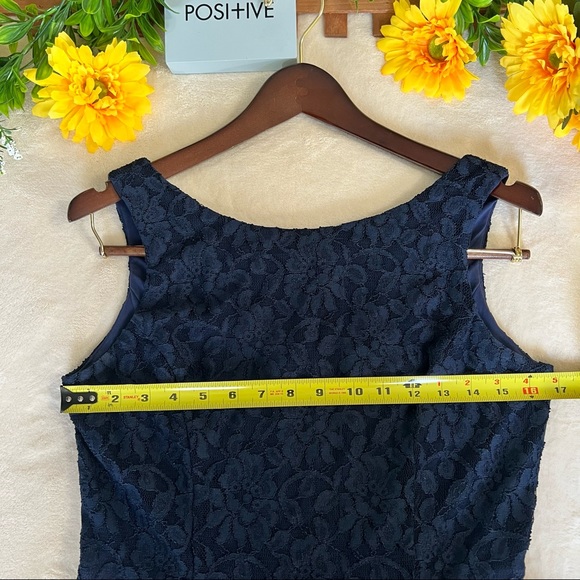 🗣SOLD🗣 HP!!🎖🎖Speechless Navy Blue Lace Sleeveless Fit&Flare Dress SizeL - Picture 12 of 16